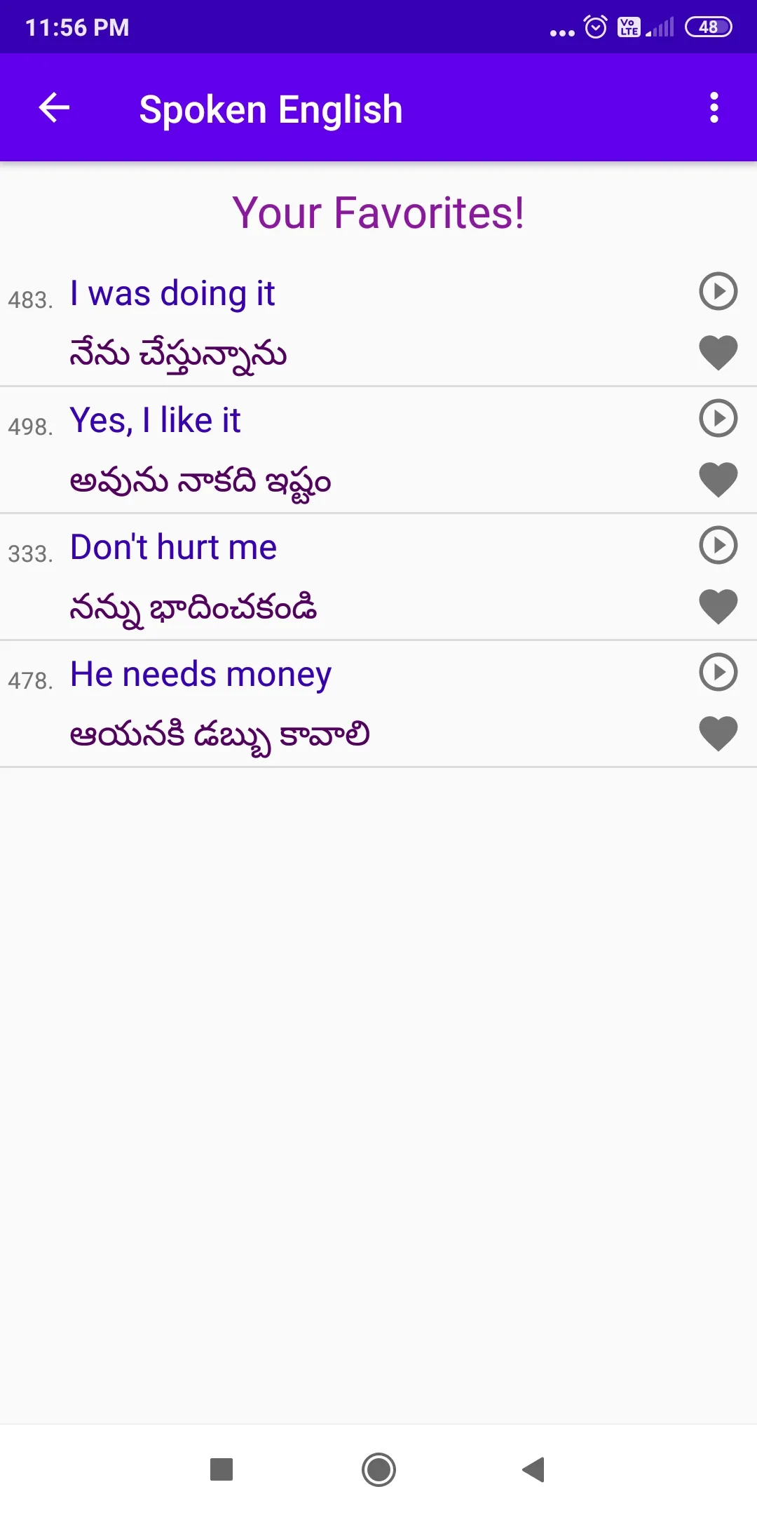 Spoken English through Telugu | Indus Appstore | Screenshot