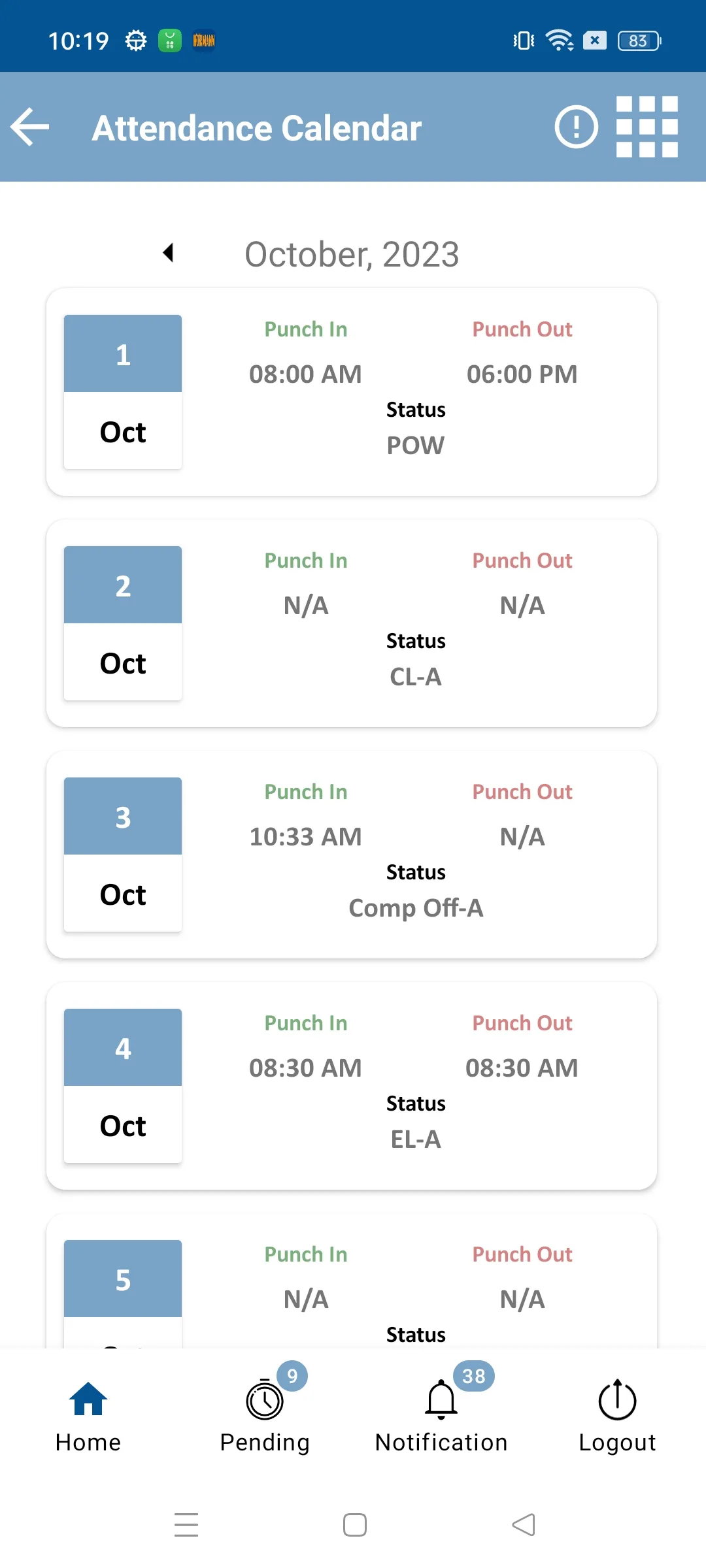 NACL HRMS | Indus Appstore | Screenshot
