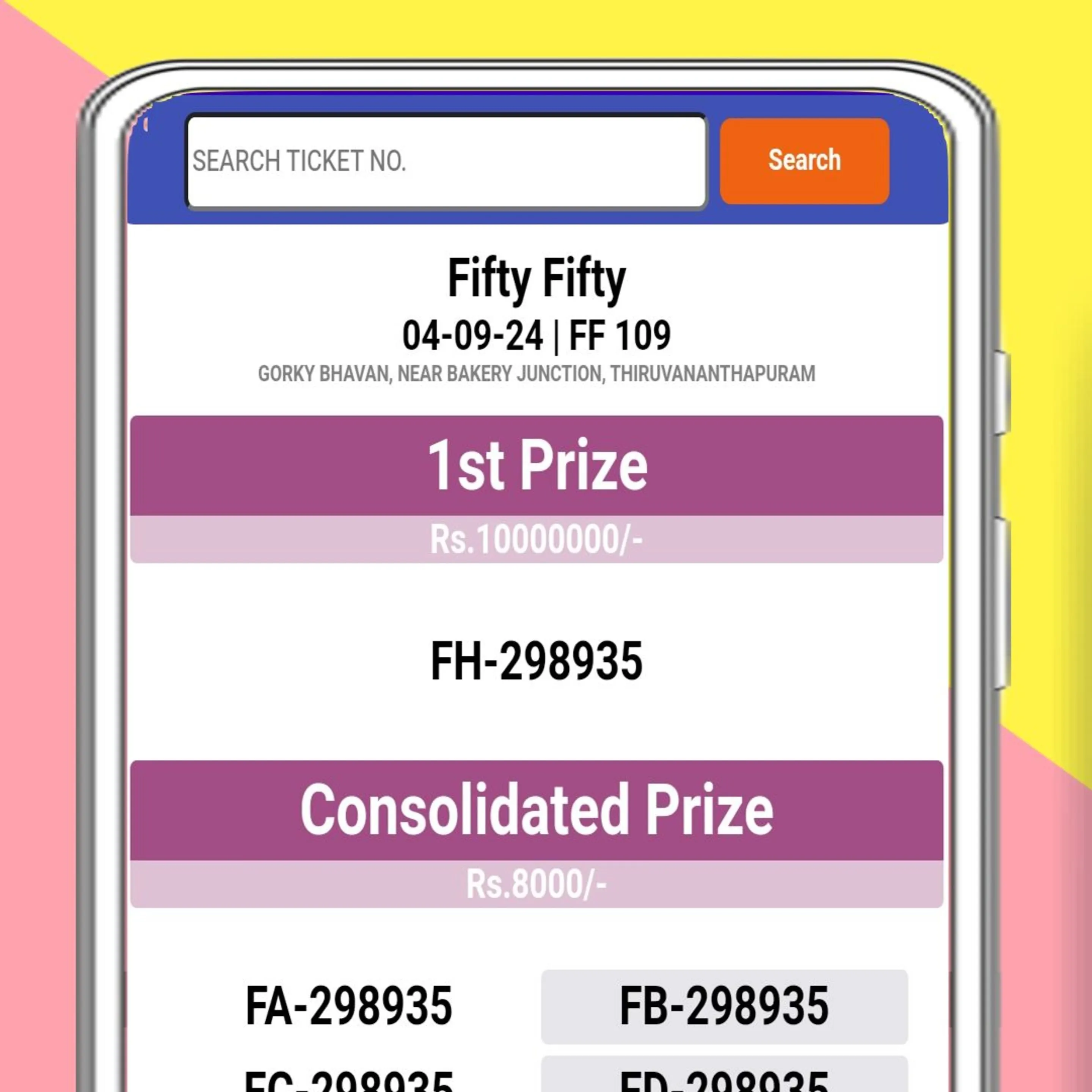 Kathakali Lottery Results | Indus Appstore | Screenshot