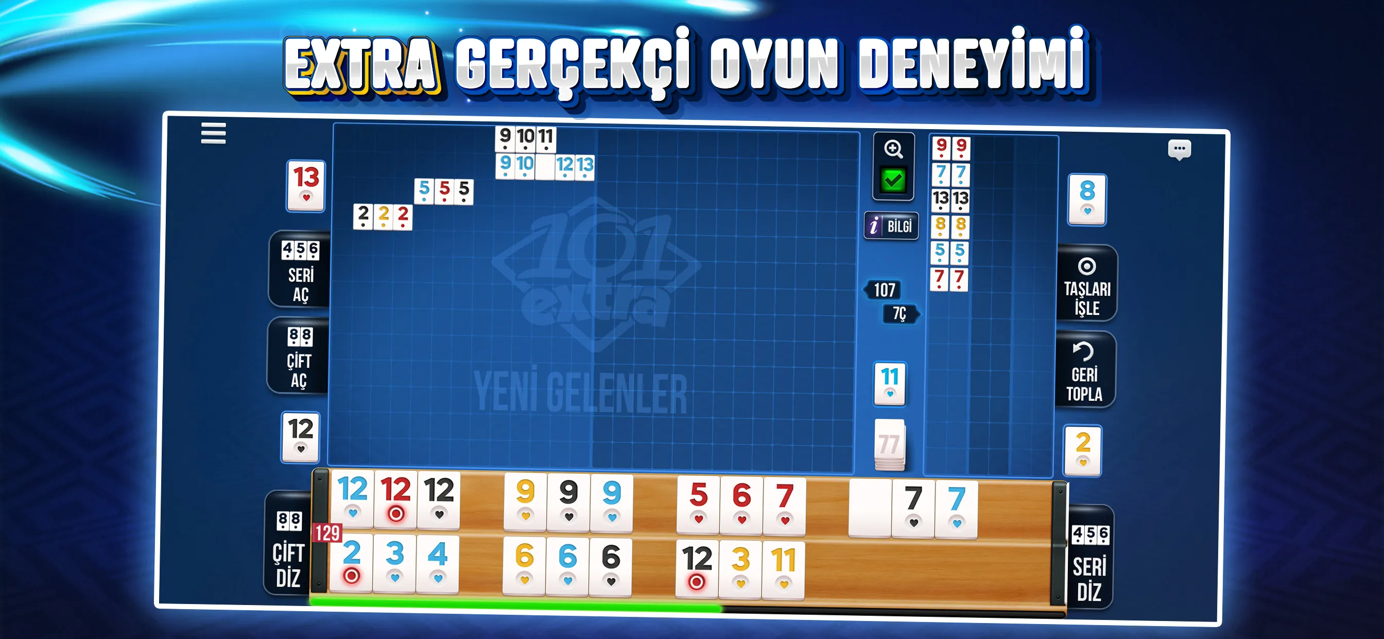 101 Yüzbir Okey Extra - Online | Indus Appstore | Screenshot