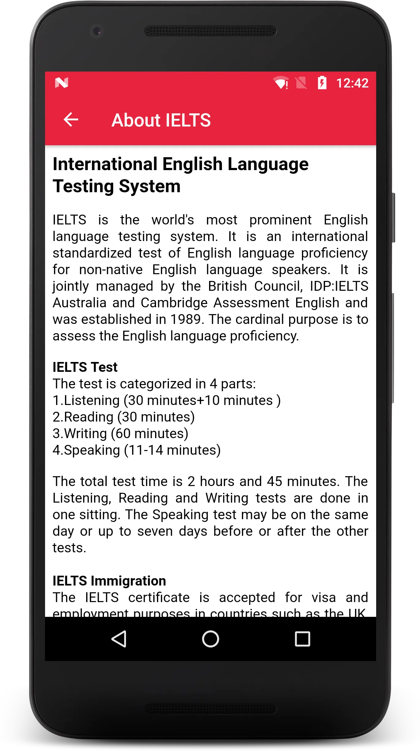 IELTS Band Score Calculator | Indus Appstore | Screenshot