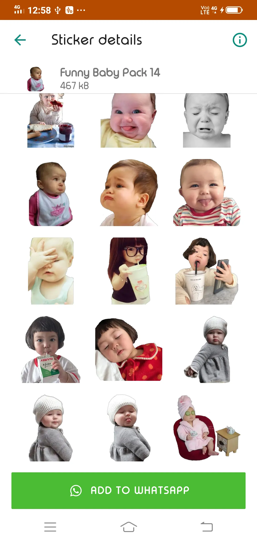 Cute Baby Stickers | Indus Appstore | Screenshot