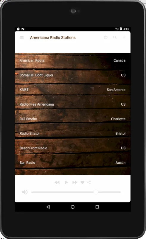 Americana Radio Stations 2.0 | Indus Appstore | Screenshot