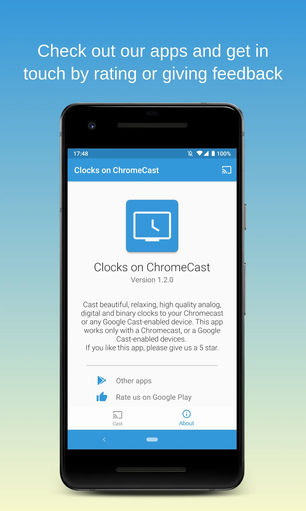 Clocks on Chromecast | Indus Appstore | Screenshot