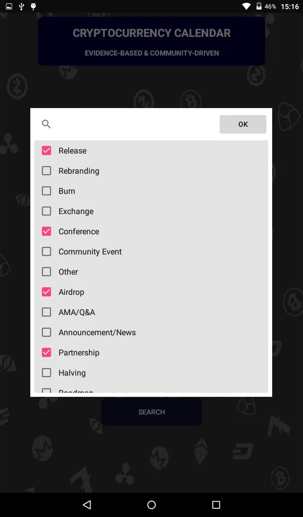 Cryptocurrency Calendar | Indus Appstore | Screenshot