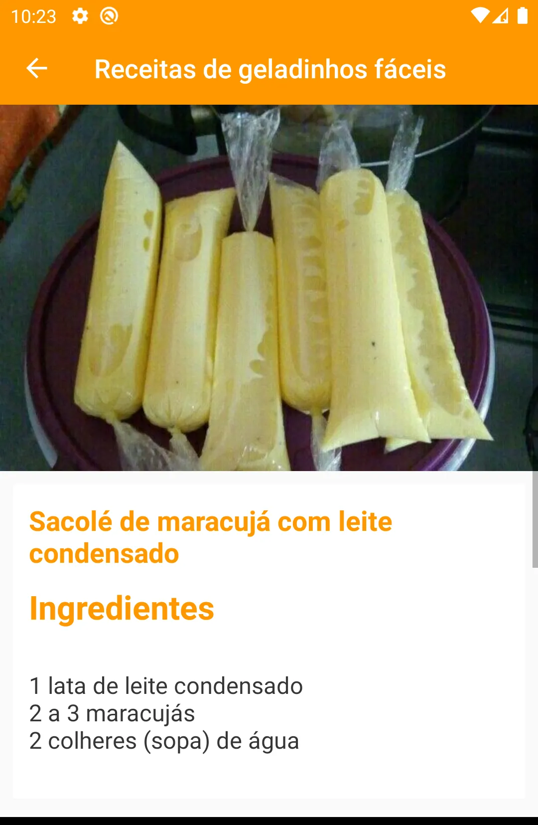 Receitas de geladinhos fáceis | Indus Appstore | Screenshot