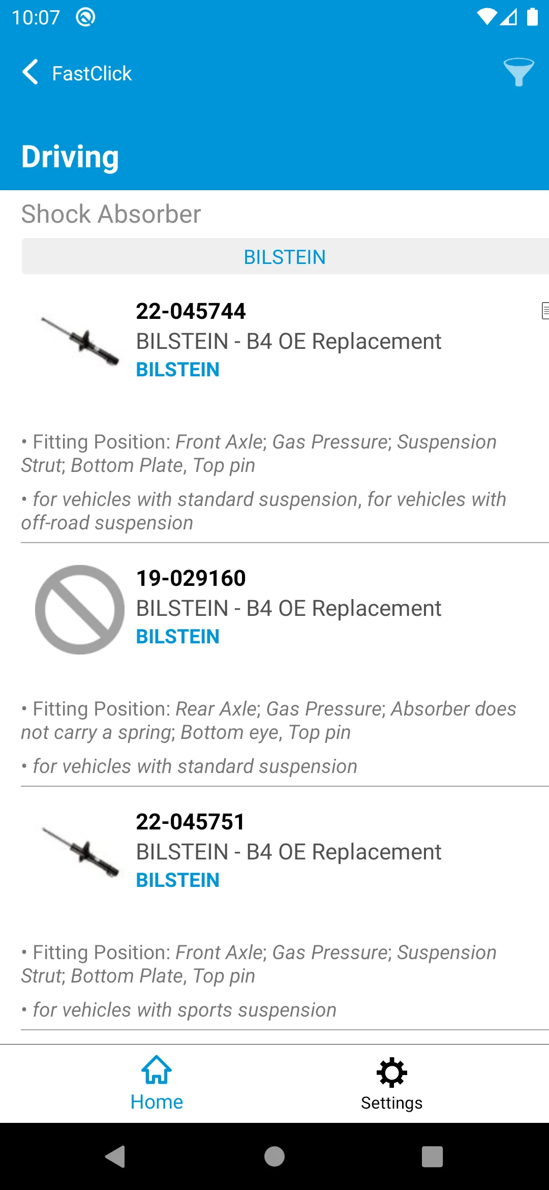 Bilstein | Indus Appstore | Screenshot