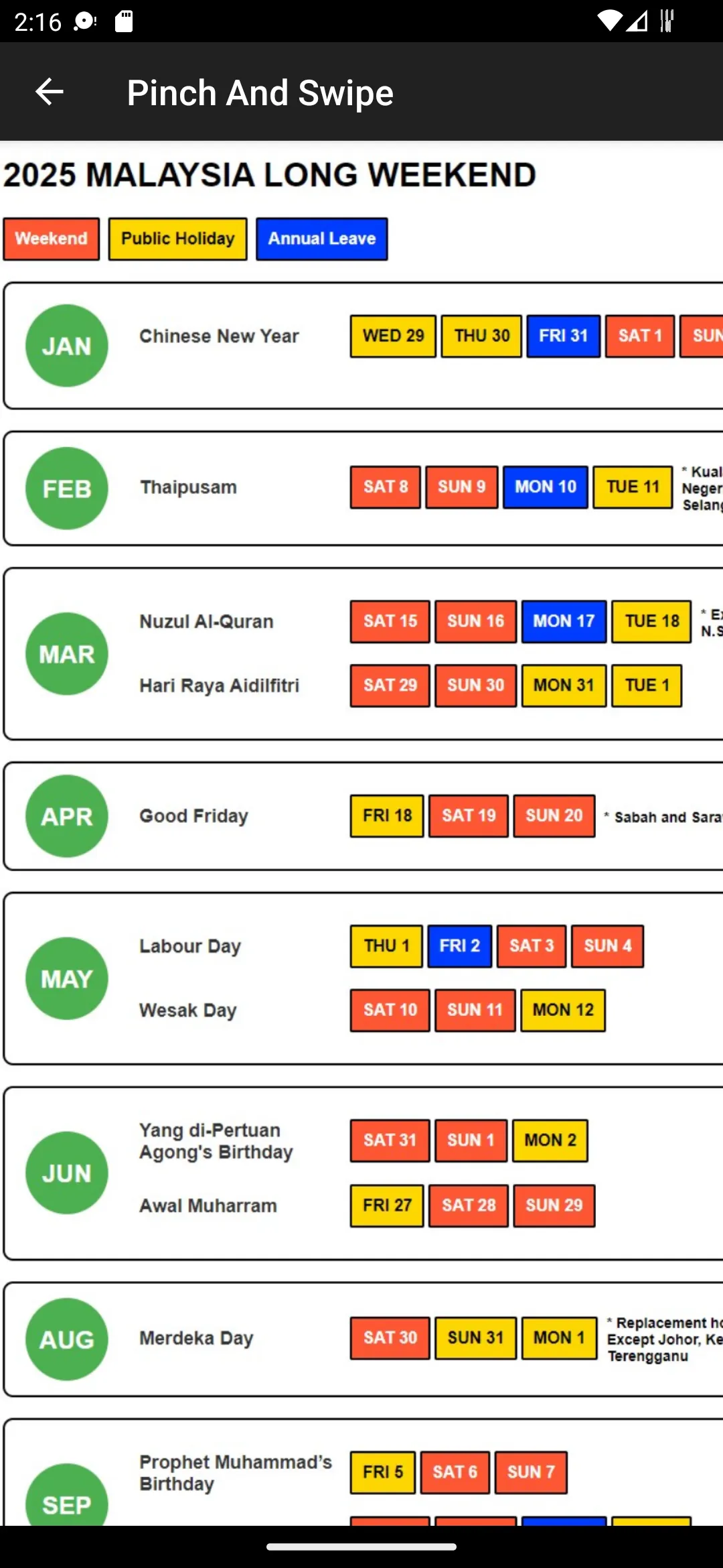 Malaysia Calendar 2025 (Horse) | Indus Appstore | Screenshot