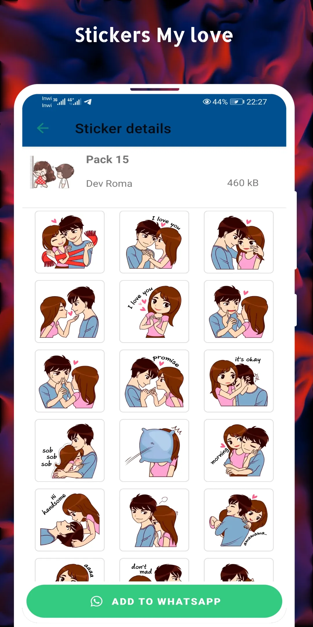 WASticker - Couple Romantic | Indus Appstore | Screenshot