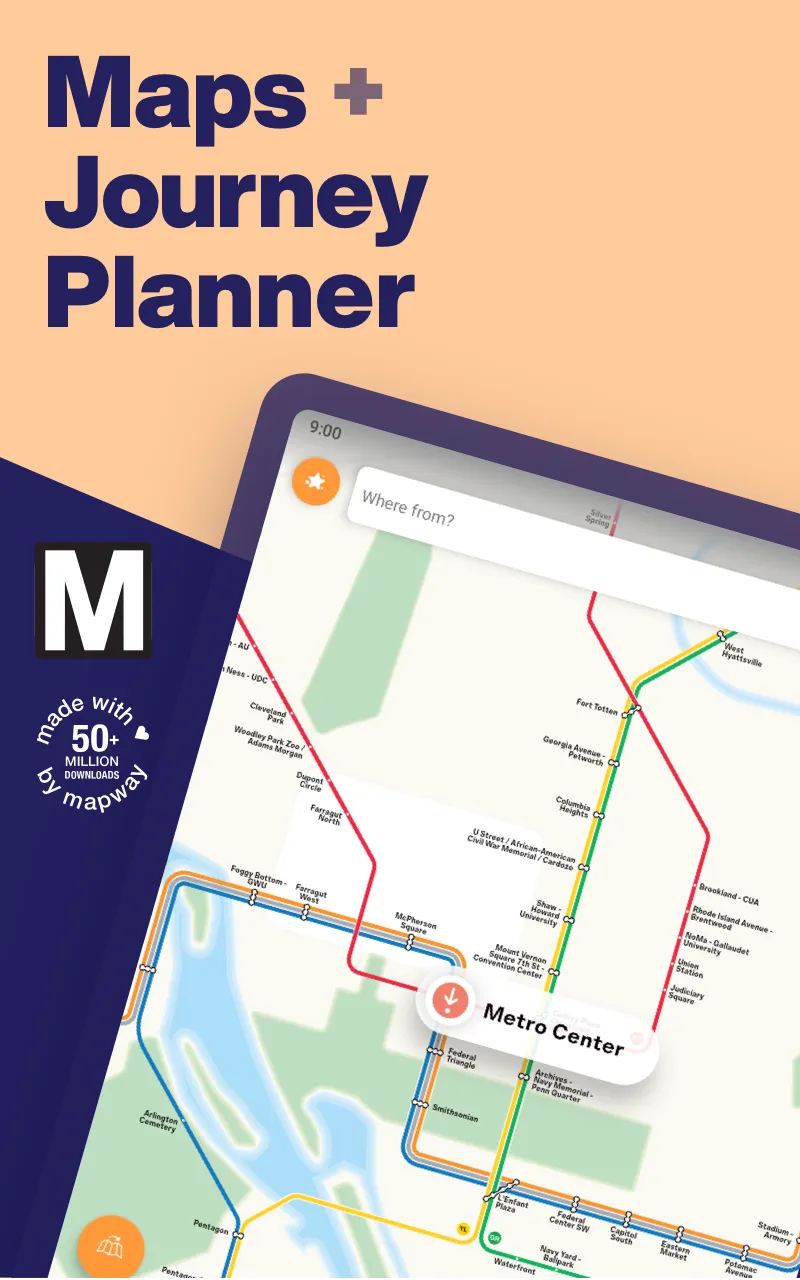 Washington DC Metro Route Map | Indus Appstore | Screenshot