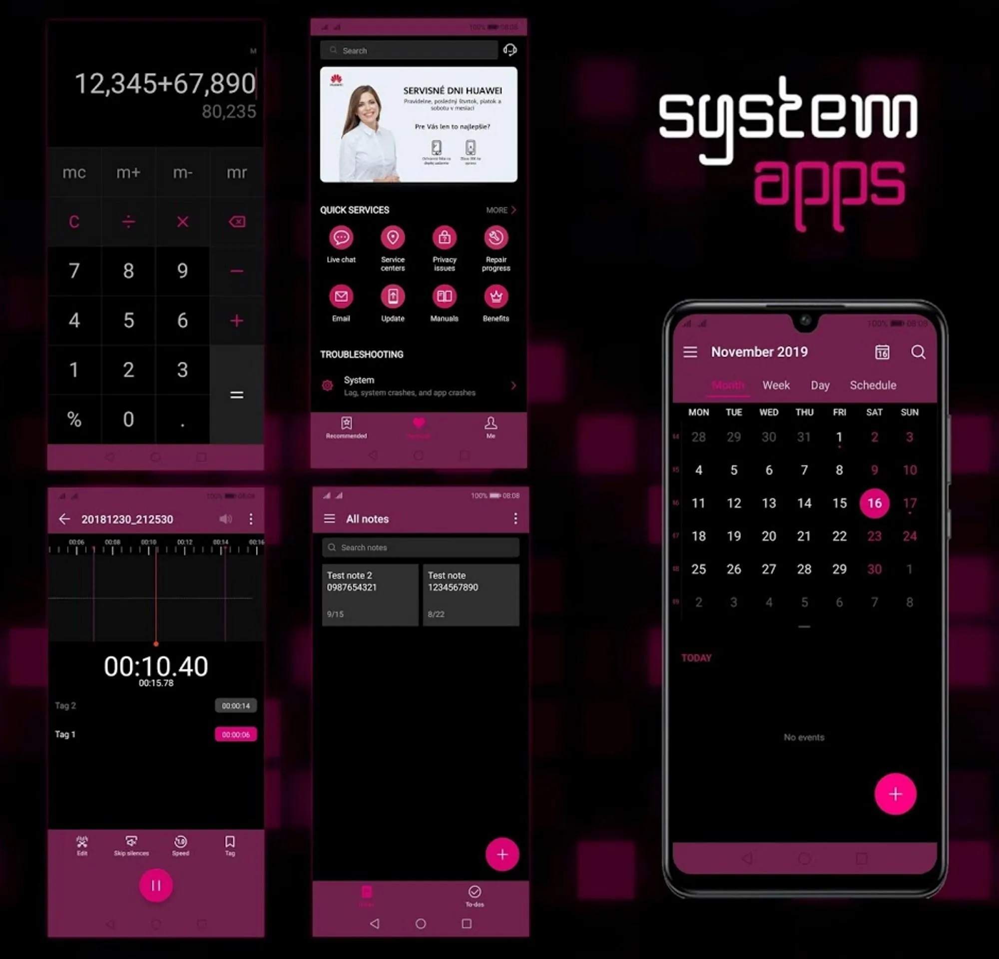 [EMUI 9.1]Mosaic Magenta Theme | Indus Appstore | Screenshot