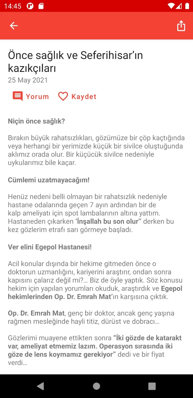 Seferihisar Yeni Haber | Indus Appstore | Screenshot