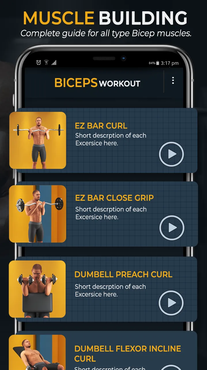 Biceps Workout and Nutrition | Indus Appstore | Screenshot