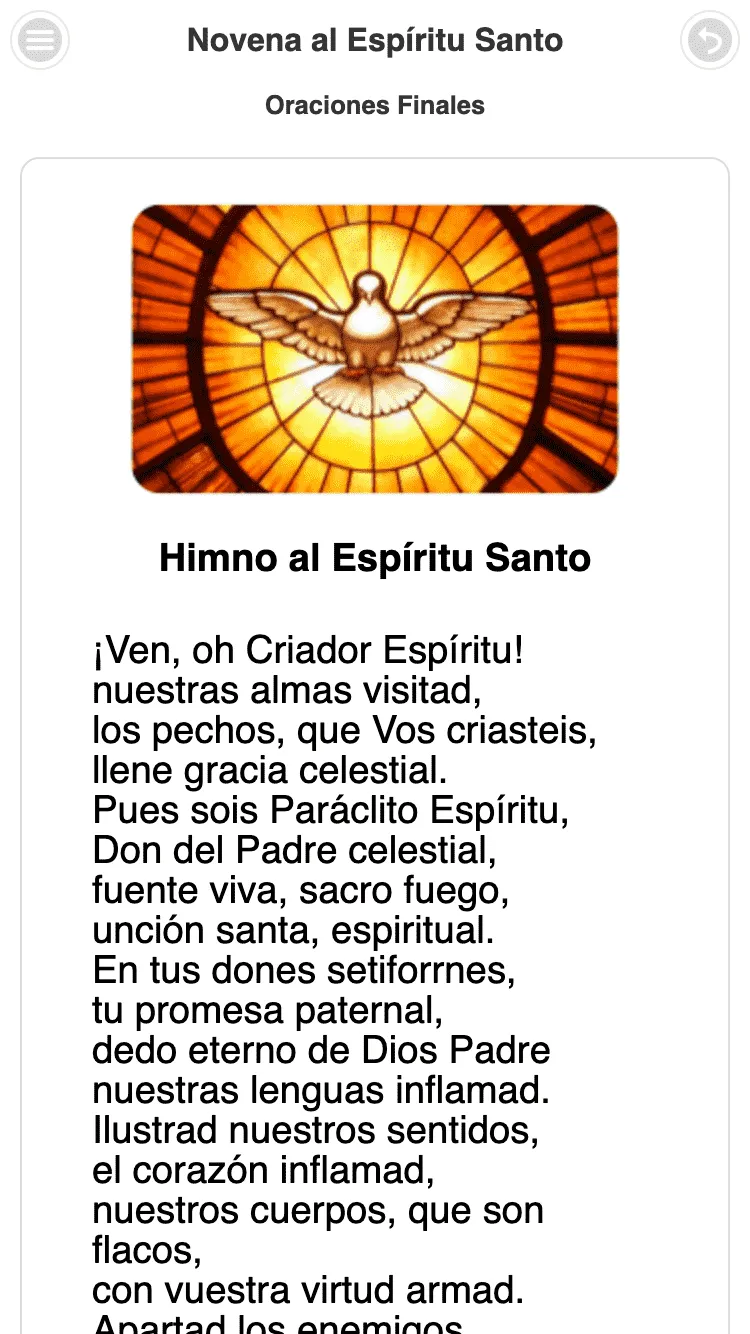 Novena al Espíritu Santo | Indus Appstore | Screenshot