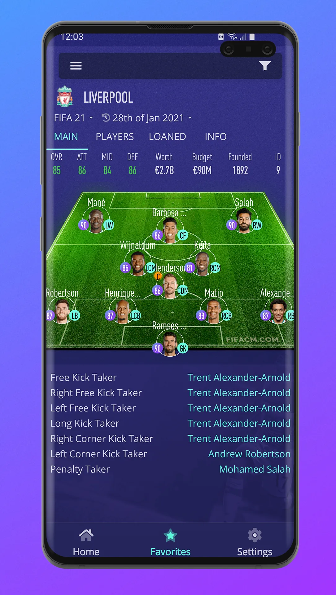FCM Career Mode FC25 Database | Indus Appstore | Screenshot