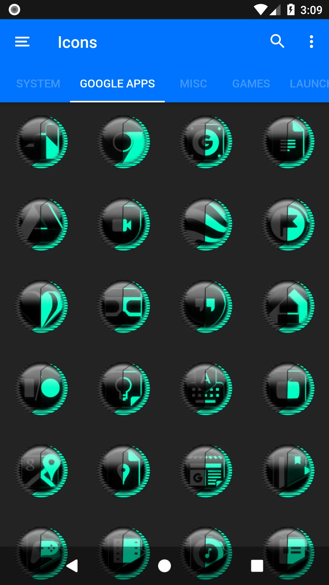 Teal Icon Pack Style 8 | Indus Appstore | Screenshot