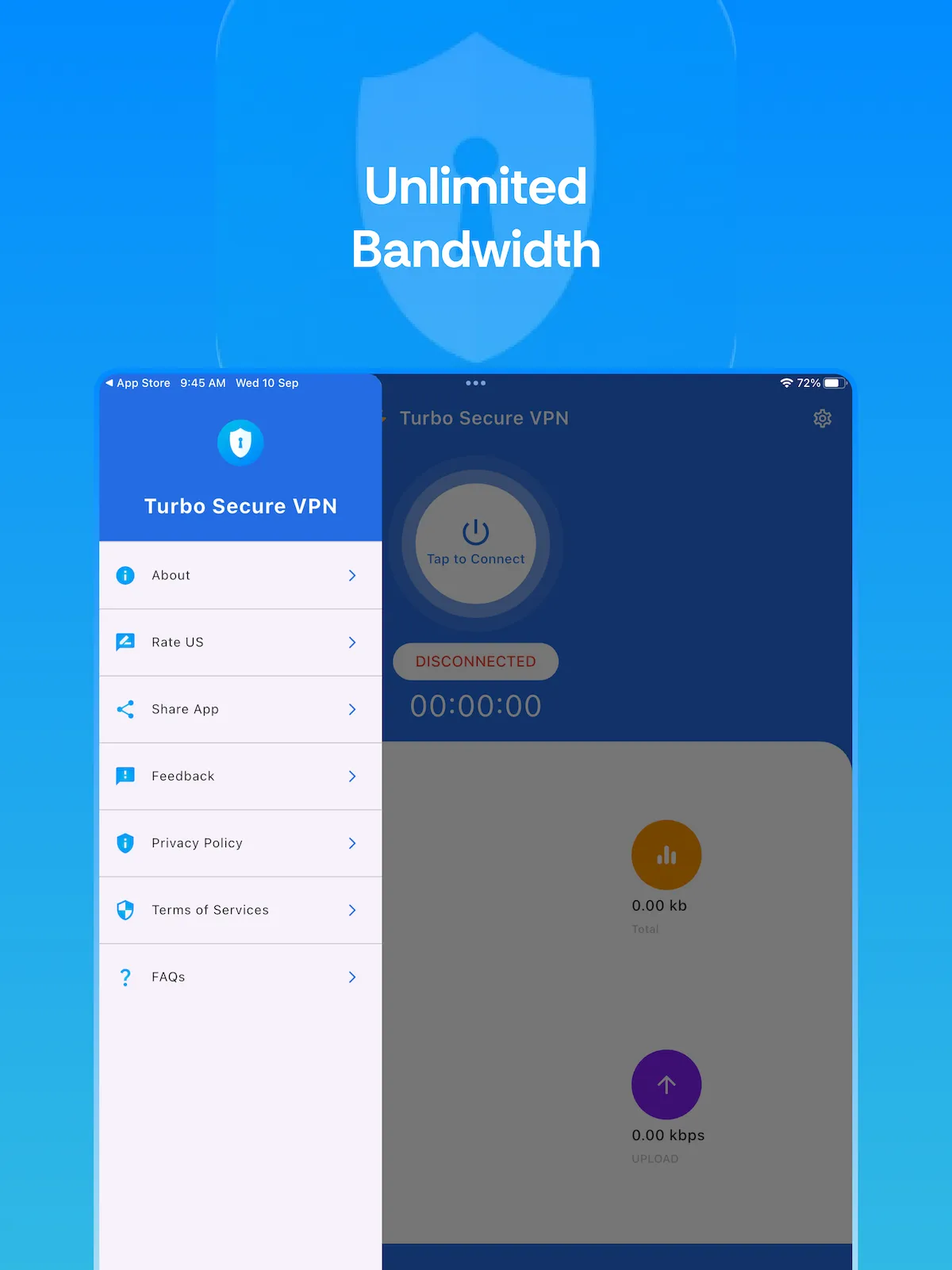 Turbo Secure VPN: Fast Proxy | Indus Appstore | Screenshot