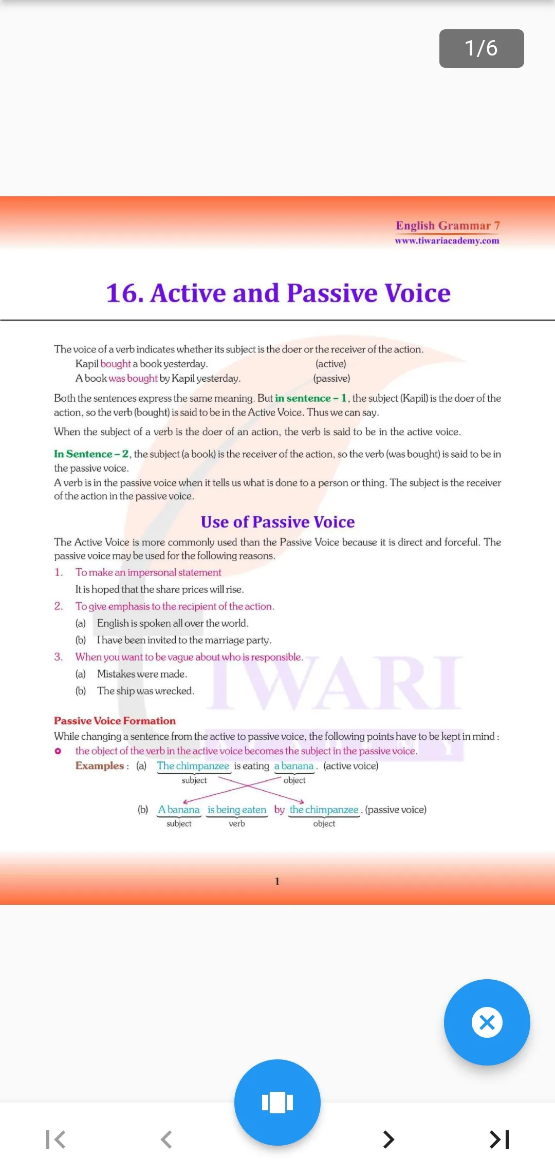 Class 7 English Grammar Book | Indus Appstore | Screenshot