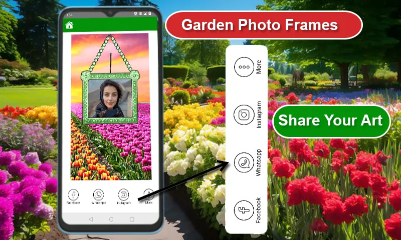 Garden Photo Frames & Editor | Indus Appstore | Screenshot