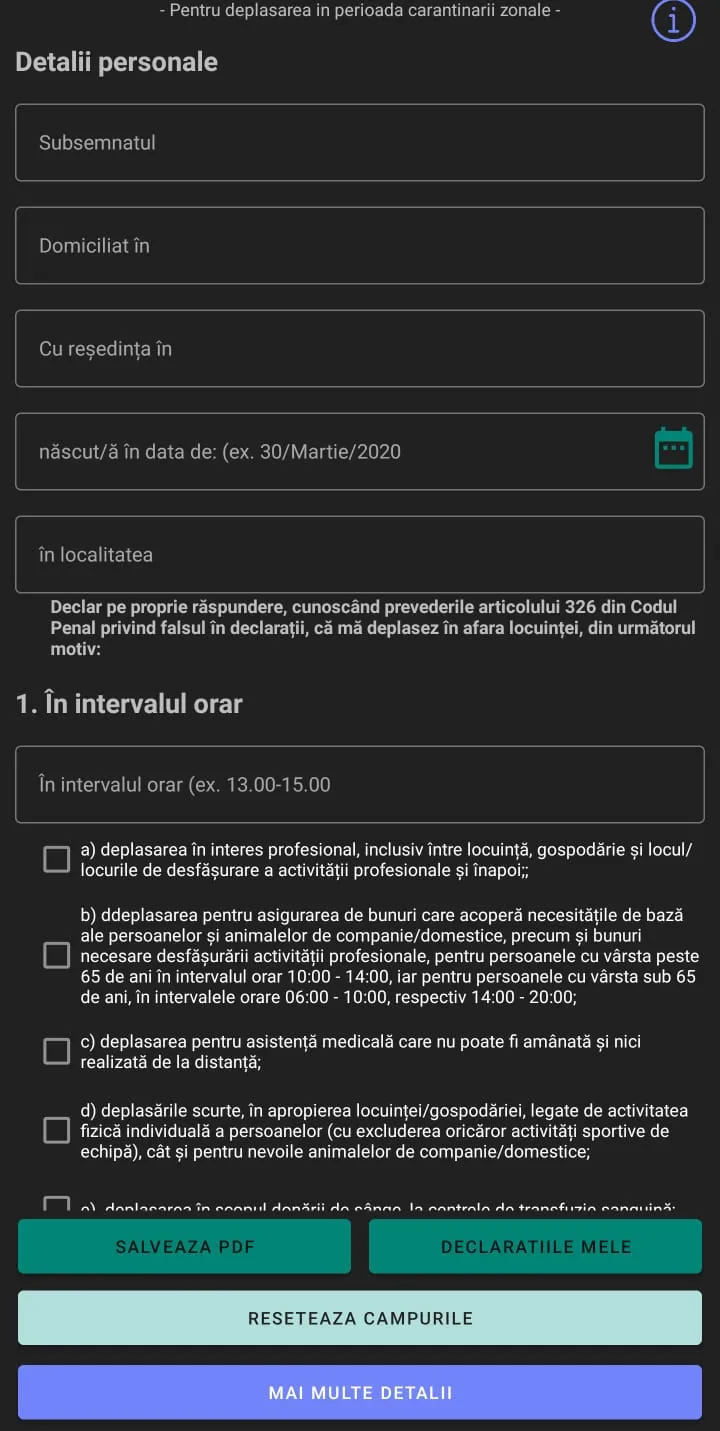 Declaraţie Propria Răspundere | Indus Appstore | Screenshot