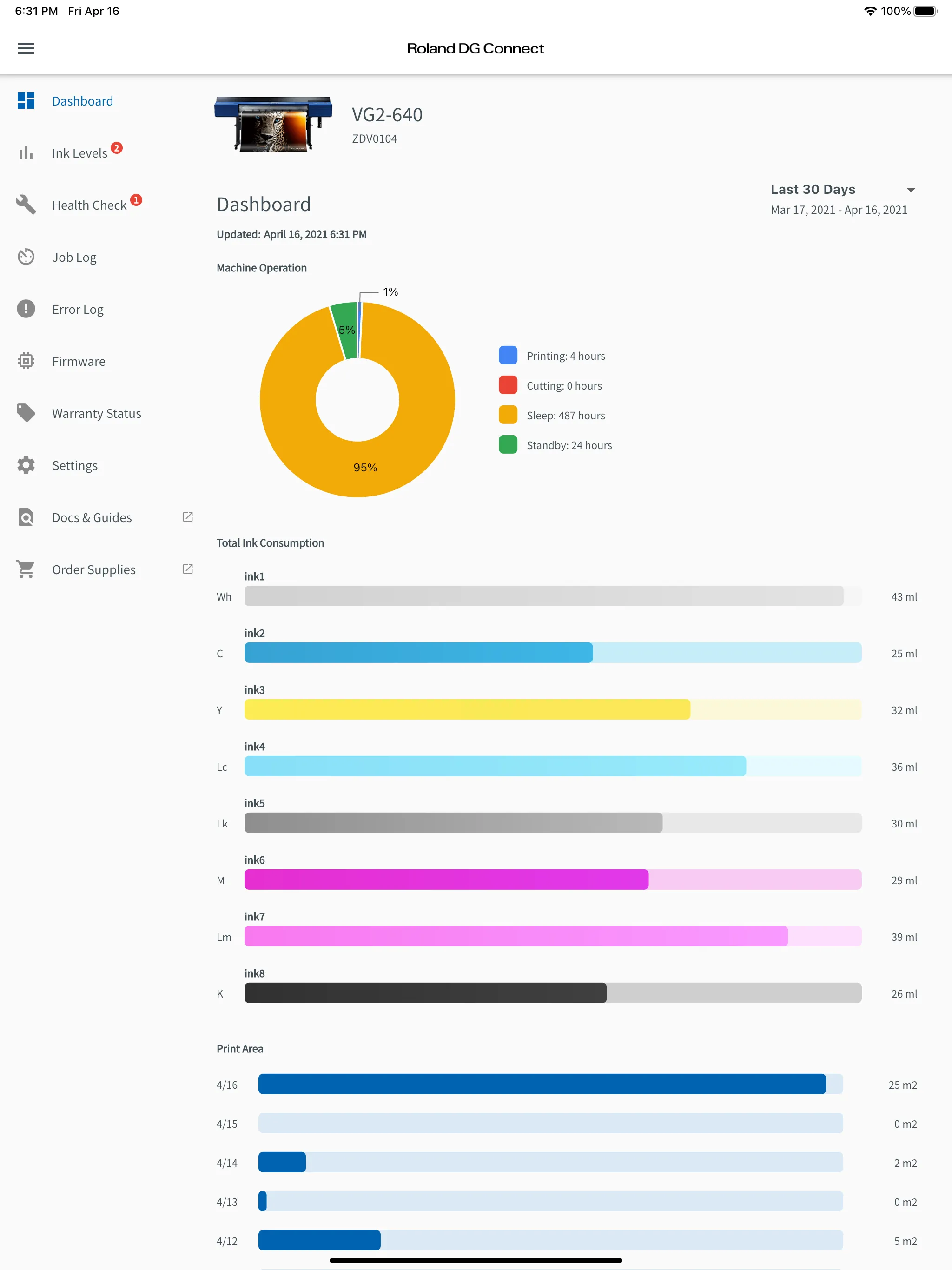 Roland DG Connect | Indus Appstore | Screenshot