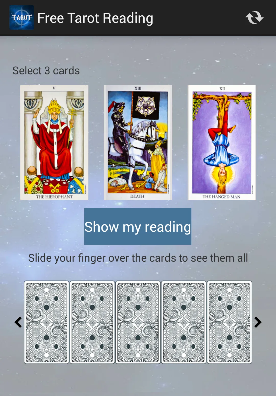 Daily Tarot Card Reading | Indus Appstore | Screenshot