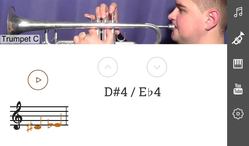 2D Trumpet Fingering Chart | Indus Appstore | Screenshot