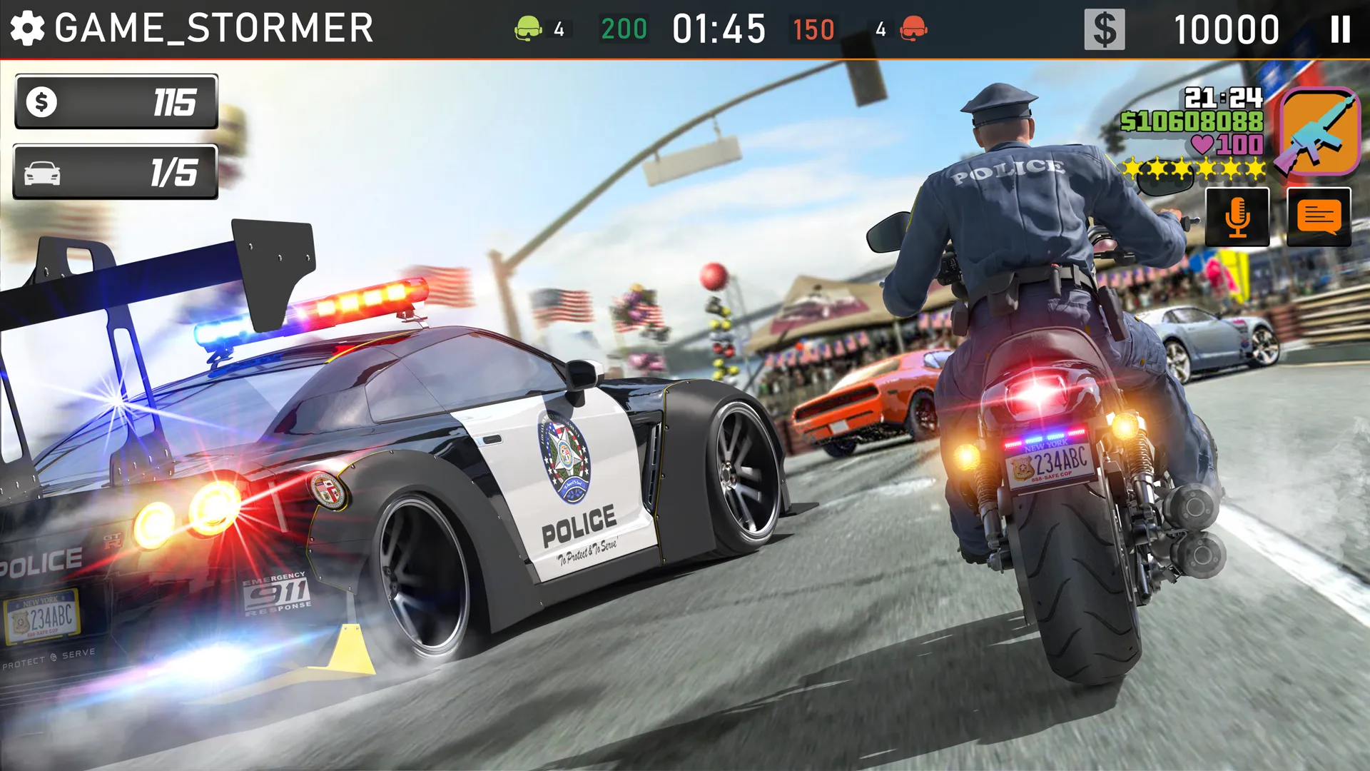 Bike Chase 3D Police Car Games | Indus Appstore | Screenshot