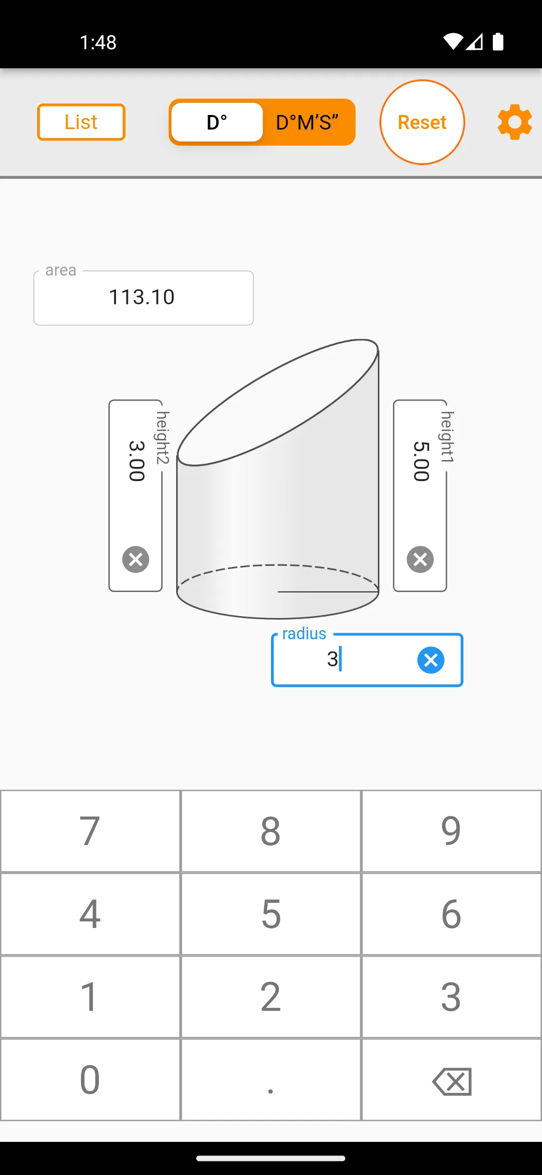 Figure calculator ShapeInfo | Indus Appstore | Screenshot