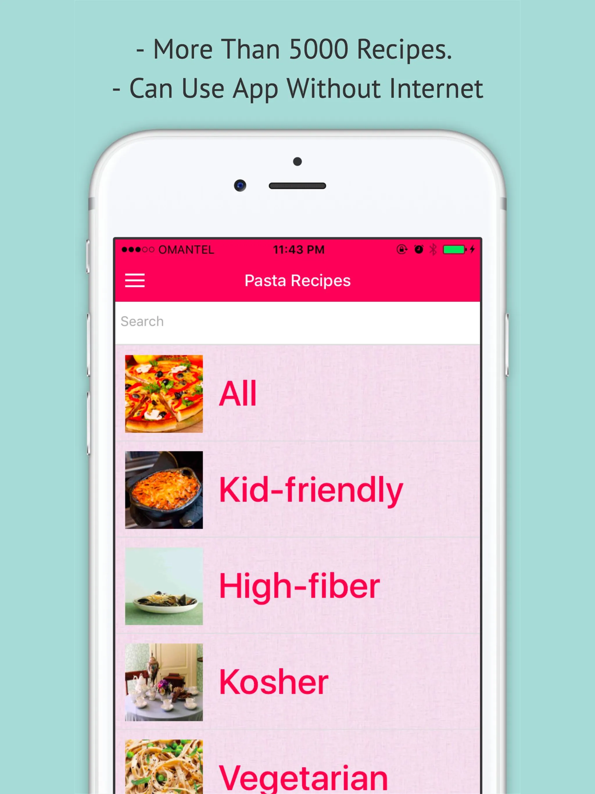 Pasta Recipes - Offline Recipe | Indus Appstore | Screenshot