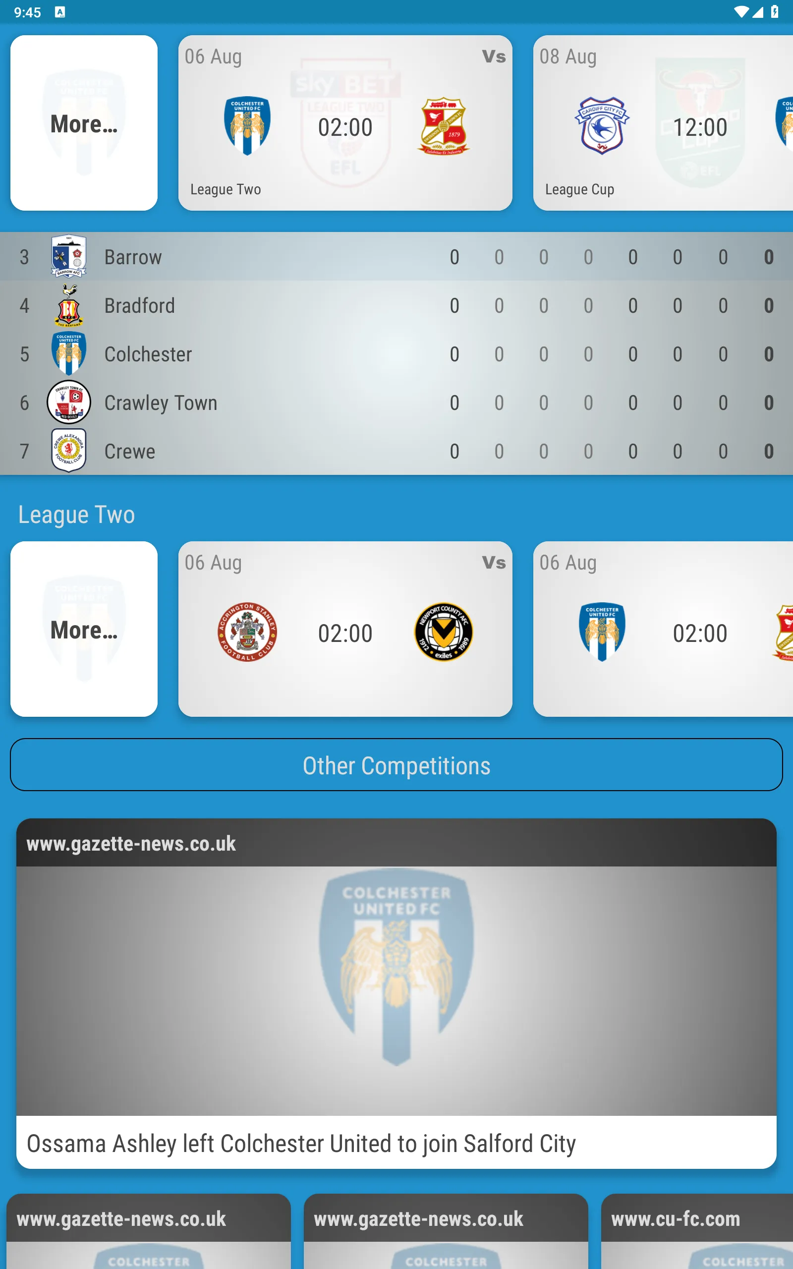 Colchester United Fan App | Indus Appstore | Screenshot