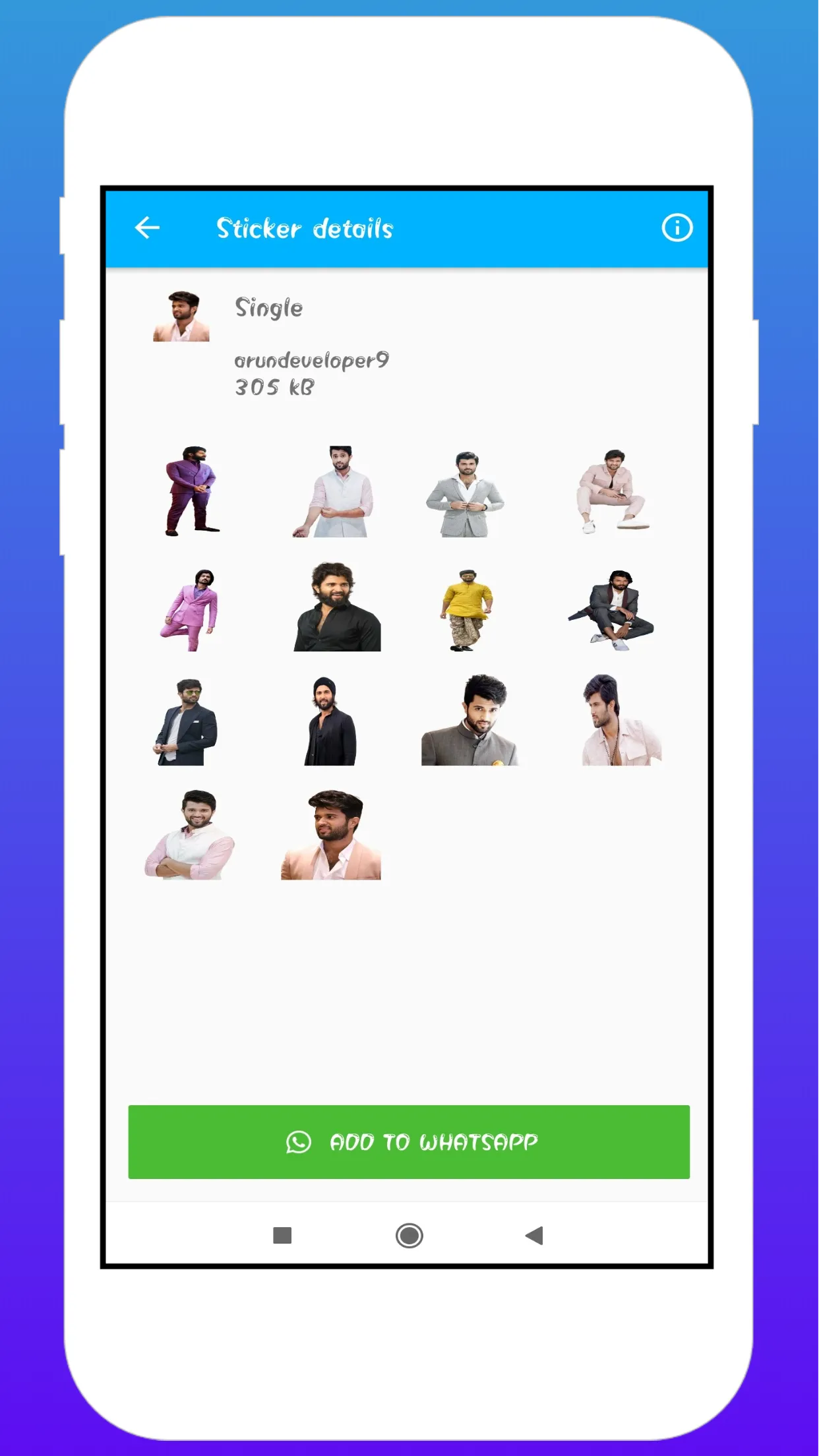 Vijay Deverakonda Stickers | Indus Appstore | Screenshot