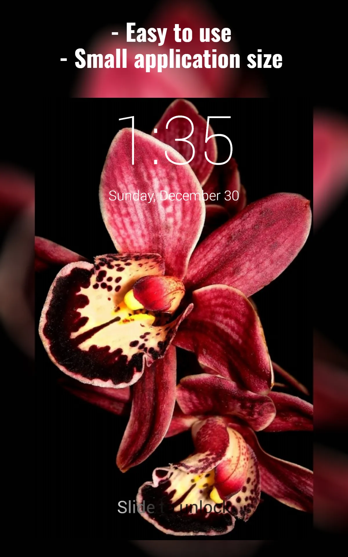 Orchid Lock Screen | Indus Appstore | Screenshot