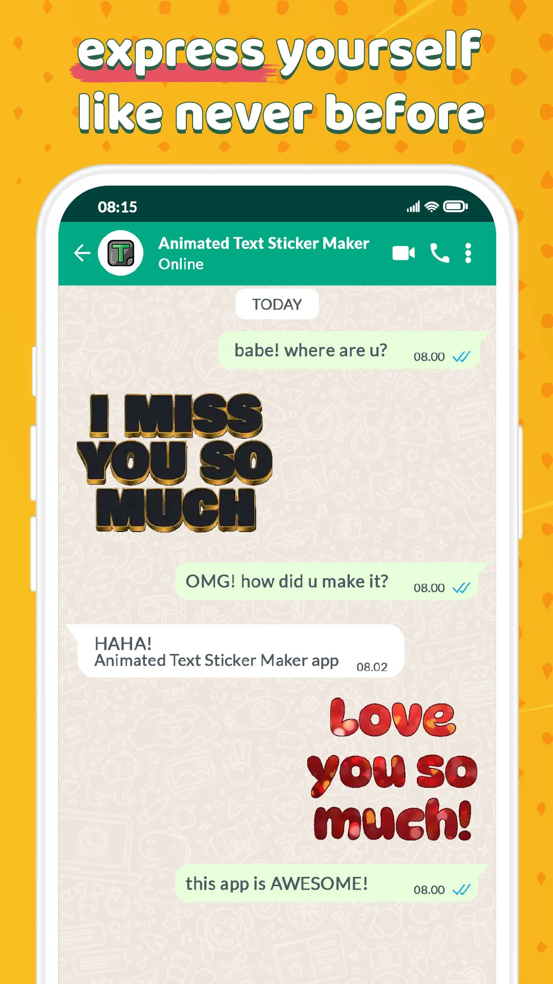 Animated Text Sticker Maker | Indus Appstore | Screenshot