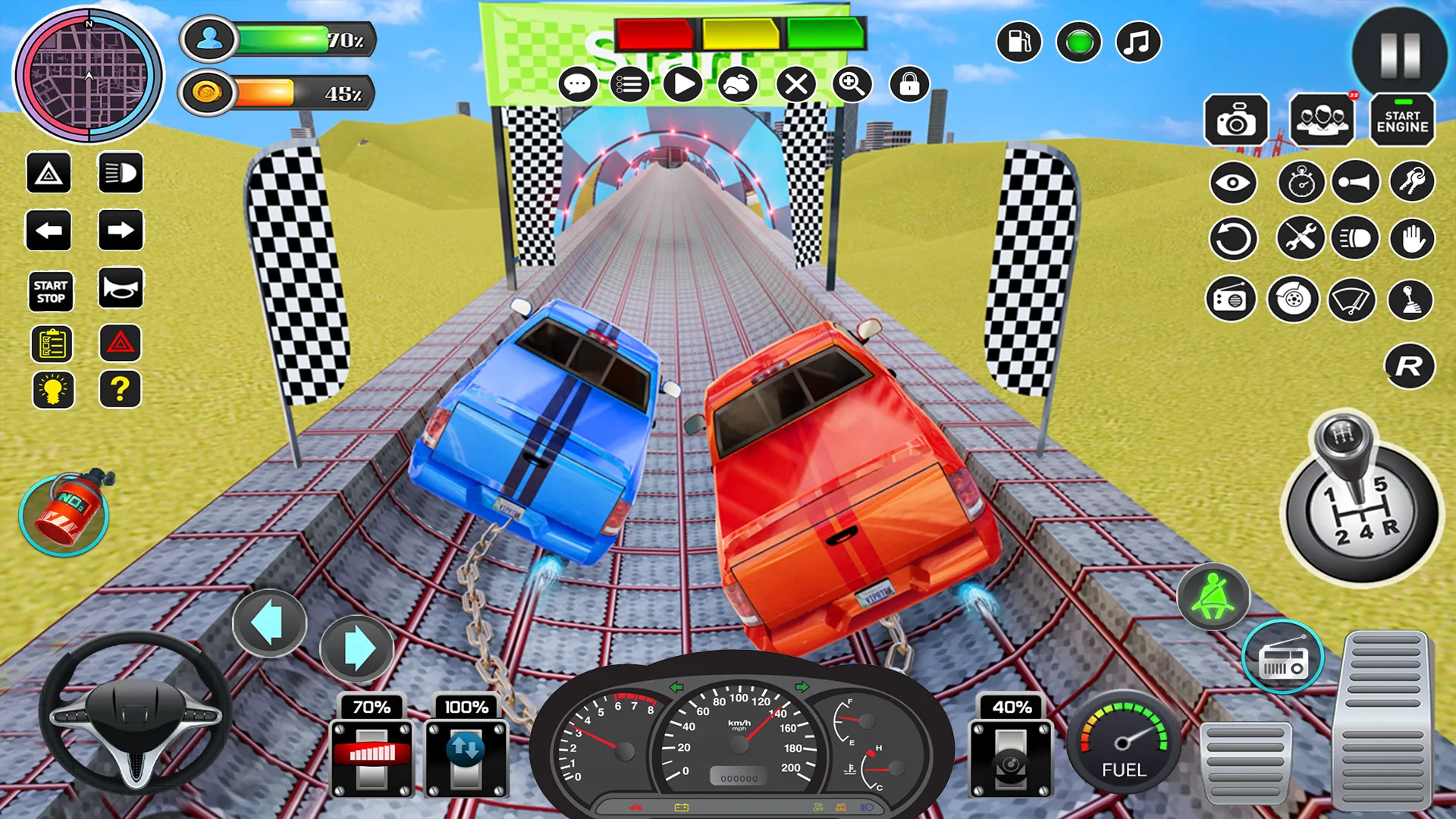 Chained Car Racing Stunts Game | Indus Appstore | Screenshot