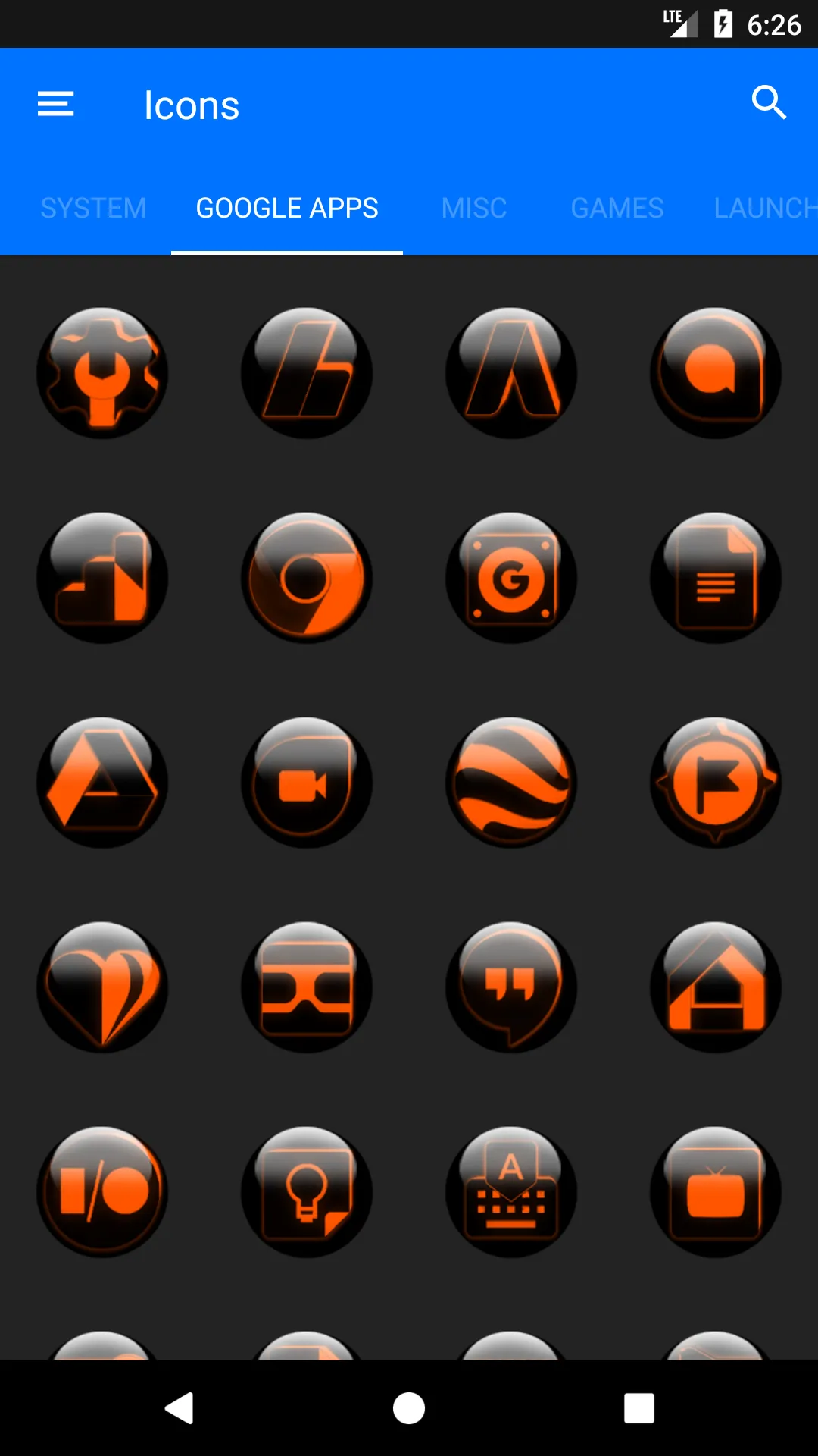 Orange Glass Orb Icon Pack | Indus Appstore | Screenshot