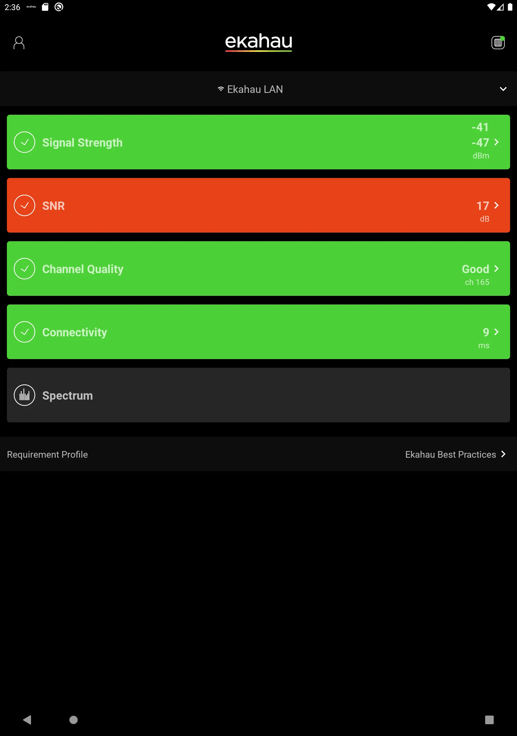 Ekahau Analyzer | Indus Appstore | Screenshot