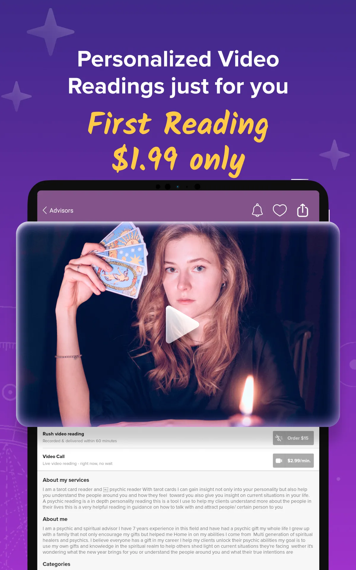 Purple Ocean Psychic Readings | Indus Appstore | Screenshot