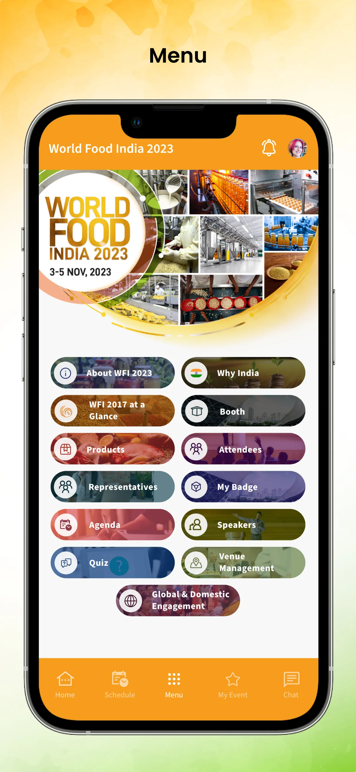 WORLD FOOD INDIA 2023 | Indus Appstore | Screenshot