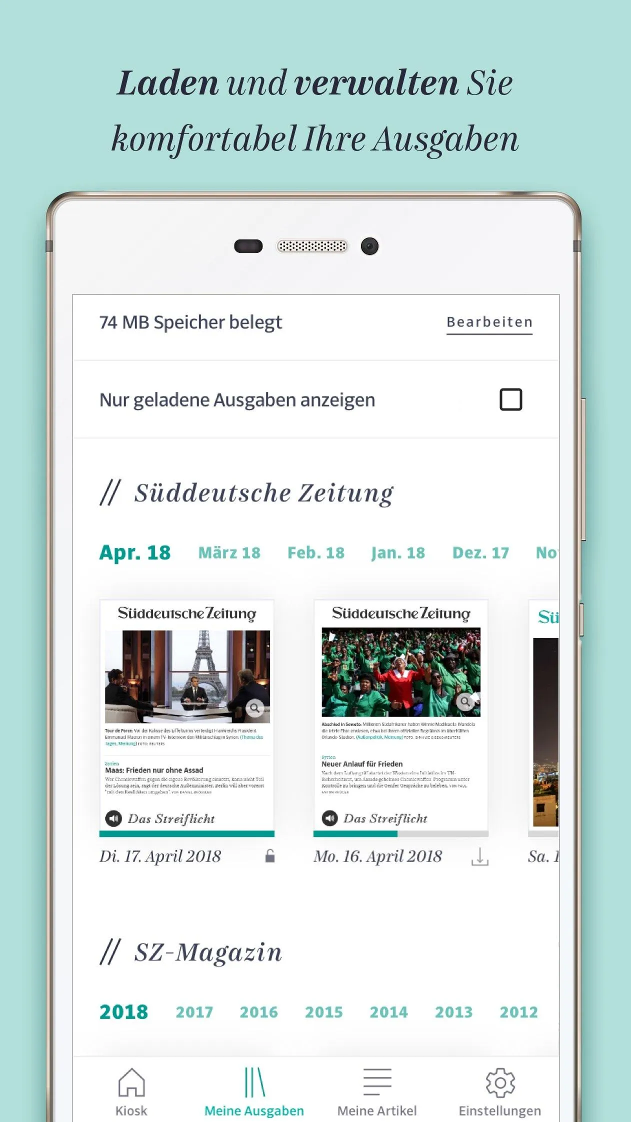 Süddeutsche Zeitung | Indus Appstore | Screenshot