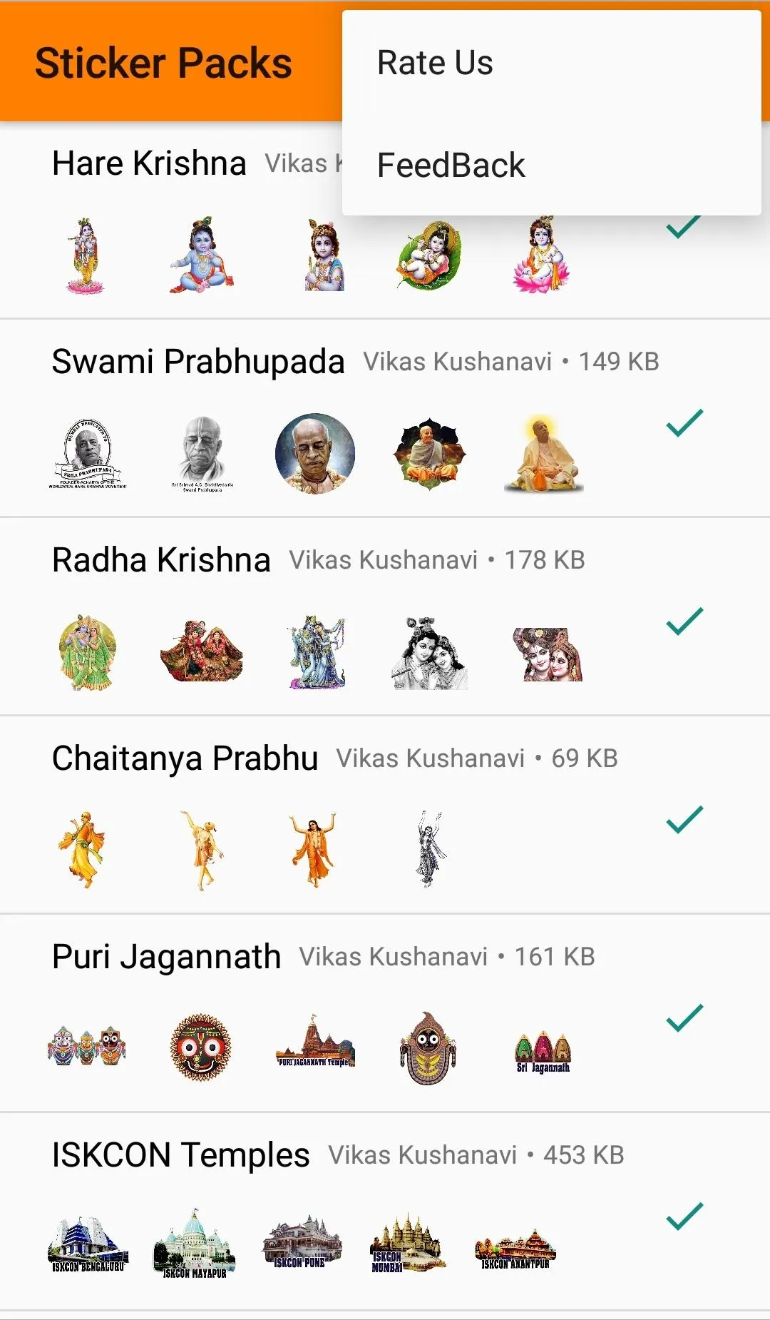 Hare Krishna Stickers for WApp | Indus Appstore | Screenshot