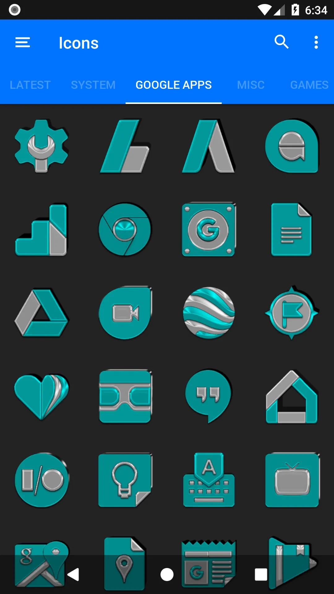 Cyan Icon Pack | Indus Appstore | Screenshot