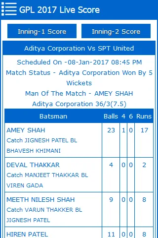 GPL Live Score | Indus Appstore | Screenshot