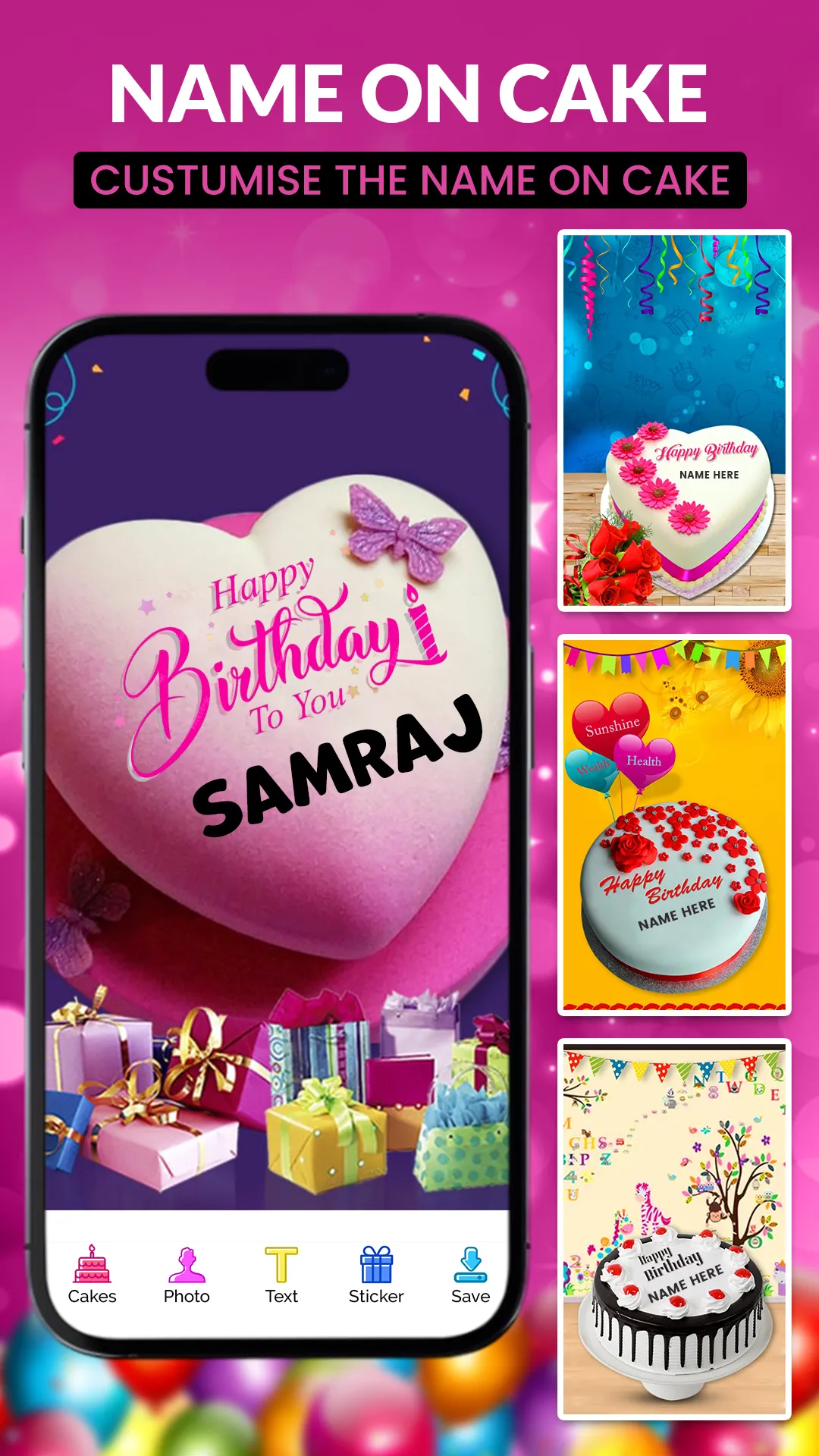 Name & Photo On Birthday Cake | Indus Appstore | Screenshot