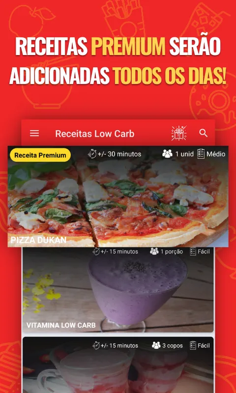 Receita Low Carb em portugues | Indus Appstore | Screenshot