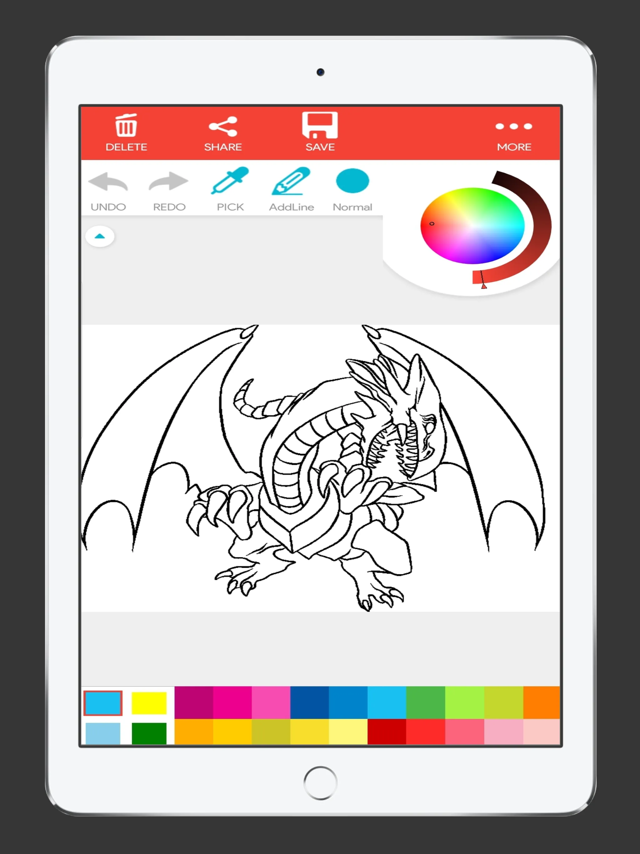 Dragon Anime Coloring Book | Indus Appstore | Screenshot