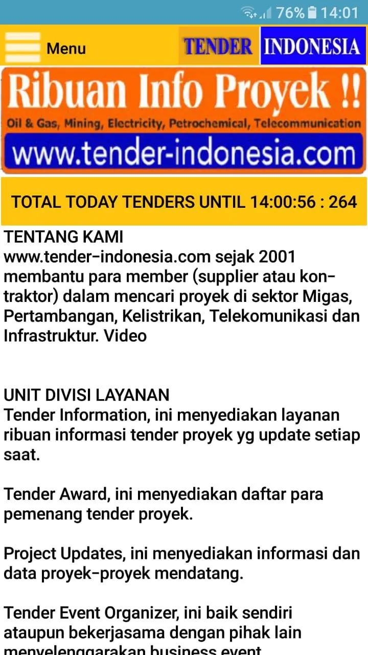 Tender Indonesia | Indus Appstore | Screenshot