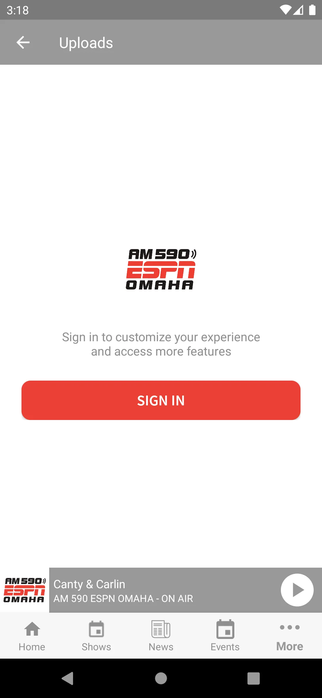 AM 590 ESPN Omaha | Indus Appstore | Screenshot