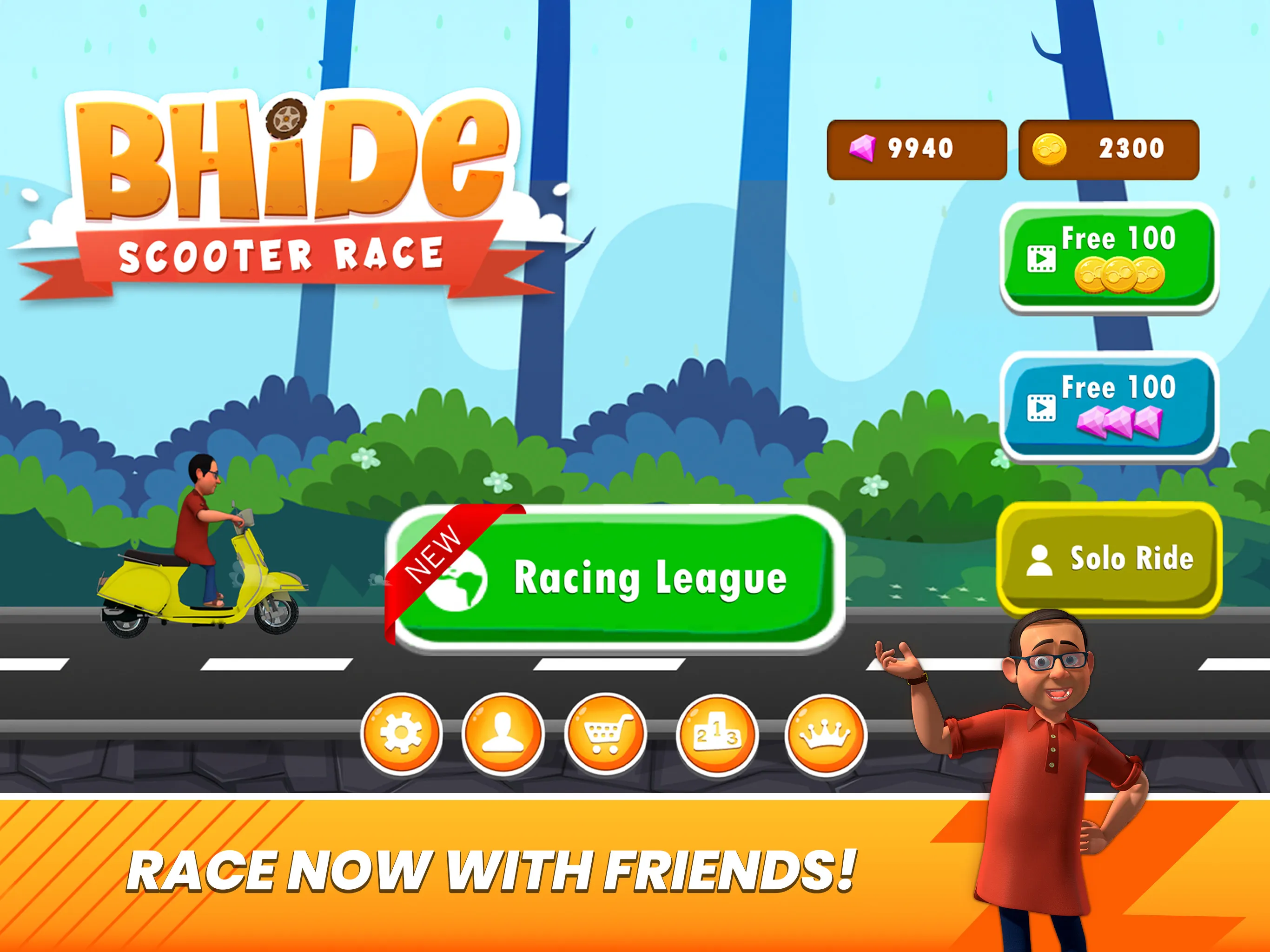 Bhide Scooter Race| TMKOC Game | Indus Appstore | Screenshot