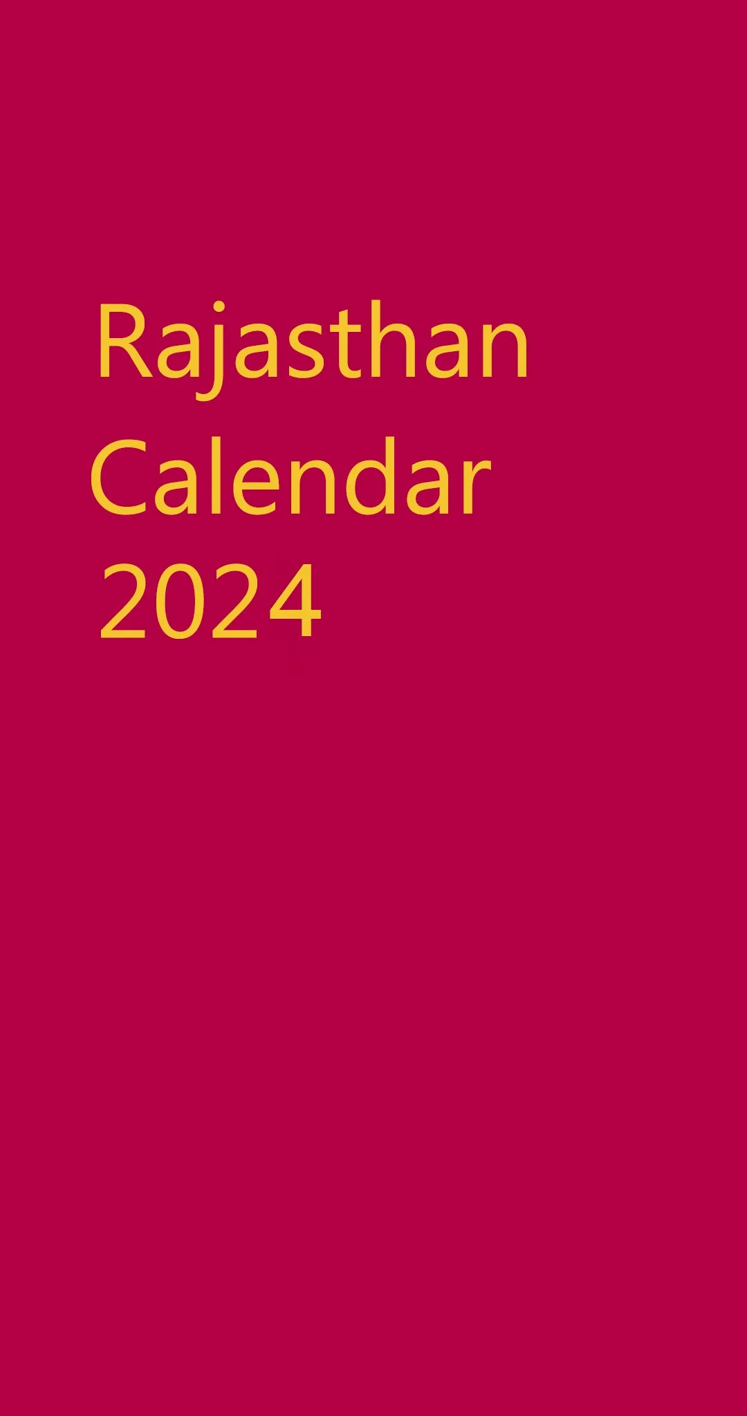 Rajasthan Calendar 2024 | Indus Appstore | Screenshot